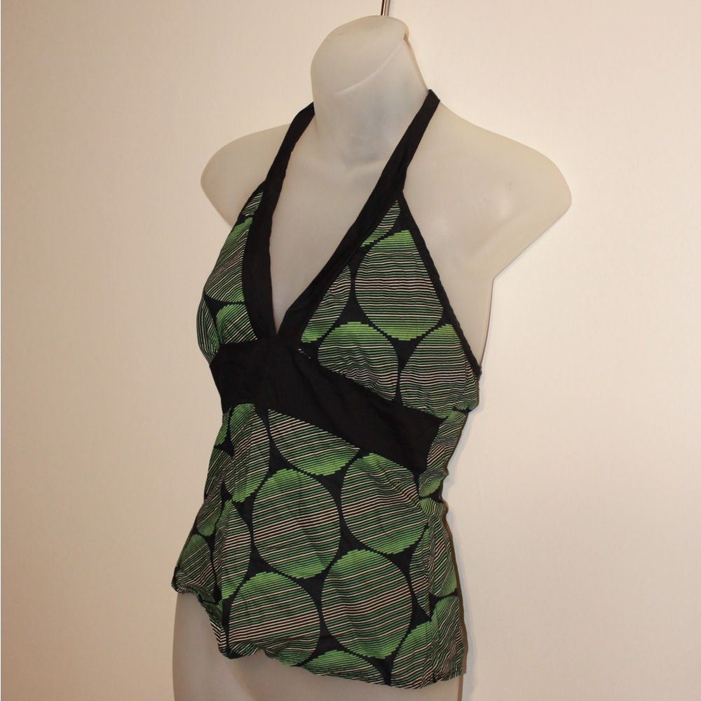 Forever 21 Striped Green and Black Top